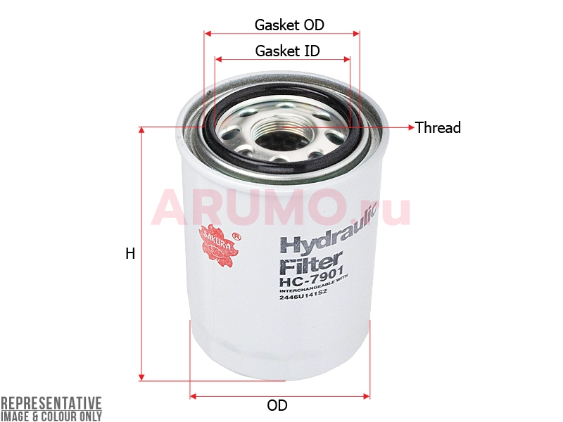 Фильтр гидравлический SAKURAHC-7901 | для KOMATSU,VOLVO,Caterpillar 